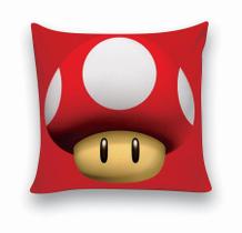 Almofada Decorativa 25x25 Personalizado Cheias Cogumelo do Mario