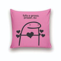 Almofada Decorativa 25x25 Personalizado Cheias Flork Fofa E Grossa