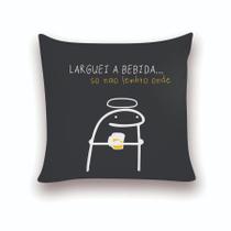 Almofada Decorativa 25x25 Personalizado Cheias Flork Larguei A Bebida