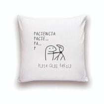 Almofada Decorativa 25x25 Personalizado Cheias Flork Paciencia