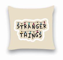 Almofada Decorativa 25x25 Personalizado Cheias Varal de Letras Stranger Things