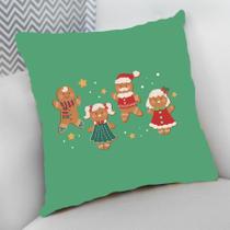 Almofada Decorativa 40x40 Cheia p/ Natal Biscoitos Natalinos