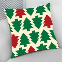 Almofada Decorativa 40x40 Cheia p/ Natal Pinheiros de Natal