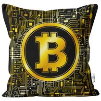 Almofada Decorativa 40x40 Estampa Bitcoin Cash Vault Invest - IMPÉRIO MODA E DECORAÇÃO
