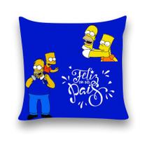 Almofada Decorativa 40x40 Personalizado Cheias Feliz Dia dos Pais Simpsons