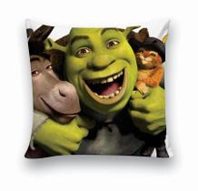 Almofada Decorativa 40x40 Personalizado Cheias Shrek, Burro e Gatinho