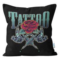 Almofada Decorativa 40x40 Tattoo Machine Studio Rosa - Império Moda e Decoração