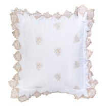 Almofada Decorativa Bordada 400 fios Sensualle Branco Vilela Enxovais 2 peças