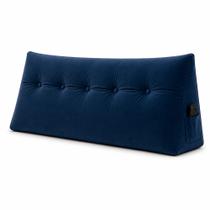 Almofada Decorativa Cabeceira Bella Encosto Apoio de Lombar 140cm Casal Suede Azul Marinho - Monari Design Almofada Decorativa Cabeceira Bella Encosto Apoio de Lombar 140cm Casal Suede Azul Marinho - Monari Design