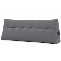 Almofada Decorativa Cabeceira Bella Encosto Apoio de Lombar 190cm King Suede Cinza - Monari Design