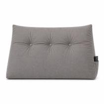 Almofada Decorativa Cabeceira Encosto Apoio de Lombar Solteiro Suede Cinza - Monari Design Almofada Decorativa Cabeceira Encosto Apoio de Lombar Solteiro Suede Cinza - Monari Design