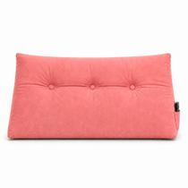 Almofada Decorativa Cabeceira Encosto Apoio de Lombar Solteiro Suede Rosa - Monari Design Almofada Decorativa Cabeceira Encosto Apoio de Lombar Solteiro Suede Rosa - Monari Design