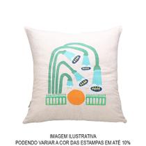 Almofada Decorativa - capa Jardim com Bordado Copo de Leite-50 x 50 cm