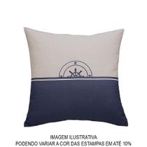 Almofada Decorativa - Capa Náutico-Marina 50 x 50 cm Bordado e Estampado Almofada Decorativa - Capa Náutico-Marina 50 x 50 cm Bordado e Estampado