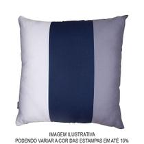 Almofada Decorativa- Capa Pantone-Grafite , Azul e Branco-45 x 45 cm