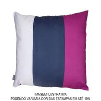 Almofada Decorativa - Capa Pantone- Pink, Azul e Branco -45 x 45 cm