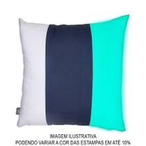 Almofada Decorativa- Capa Pantone- Thifany (verde) Azul e Branco- 45 x 45 cm