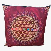 Almofada Decorativa Cheia 50x50 Sofá Sala Quarto - Mandala Vermelha Almofada Decorativa Cheia 50x50 Sofá Sala Quarto - Mandala Vermelha