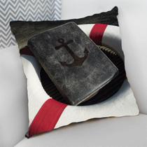 Almofada Decorativa Cheia c/ Zíper 25x25 cm Náutico Oceania Praia Mar Almofada Decorativa Cheia c/ Zíper 25x25 cm Náutico Oceania Praia Mar