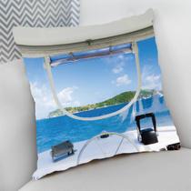 Almofada Decorativa Cheia c/ Zíper 25x25 cm Náutico Oceania Praia Mar Almofada Decorativa Cheia c/ Zíper 25x25 cm Náutico Oceania Praia Mar