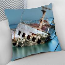 Almofada Decorativa Cheia c/ Zíper 25x25 cm Náutico Oceania Praia Mar Almofada Decorativa Cheia c/ Zíper 25x25 cm Náutico Oceania Praia Mar