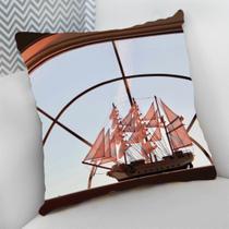 Almofada Decorativa Cheia c/ Zíper 25x25 cm Náutico Oceania Praia Mar Almofada Decorativa Cheia c/ Zíper 25x25 cm Náutico Oceania Praia Mar