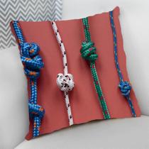 Almofada Decorativa Cheia c/ Zíper 25x25 cm Náutico Oceania Praia Mar Almofada Decorativa Cheia c/ Zíper 25x25 cm Náutico Oceania Praia Mar