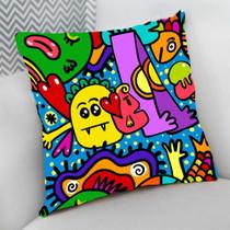 Almofada Decorativa Cheia c/ Zíper 25x25 Infantil Meninas Monstros