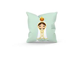 Almofada Decorativa Cheia c/ Zíper 25x25 Nossa Senhora de Fátima Almofada Decorativa Cheia c/ Zíper 25x25 Nossa Senhora de Fátima