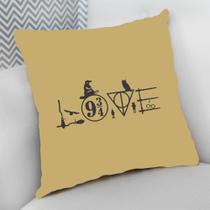 Almofada Decorativa Cheia c/ Zíper 25x25 Personalizado Geek Love Harry Potter