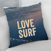 Almofada Decorativa Cheia c/ Zíper 25x25 Surf Surfista Praia