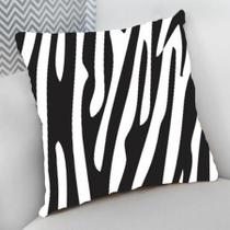 Almofada Decorativa Cheia c/ Zíper 25x25cm, Zebra - Deluzz