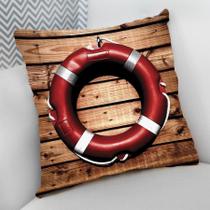 Almofada Decorativa Cheia c/ Zíper 40x40 Bóia Retrô