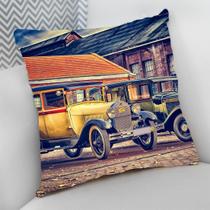 Almofada Decorativa Cheia c/ Zíper 40x40 Carros Motos Duas Quatro Rodas