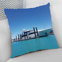 Almofada Decorativa Cheia c/ Zíper 40x40 cm Náutico Oceania Praia Mar