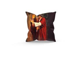 Almofada Decorativa Cheia c/ Zíper 40x40 Jesus Bate a Porta Almofada Decorativa Cheia c/ Zíper 40x40 Jesus Bate a Porta