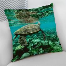 Almofada Decorativa Cheia c/ Zíper 40x40 Praia Mar Oceano Peixe Almofada Decorativa Cheia c/ Zíper 40x40 Praia Mar Oceano Peixe