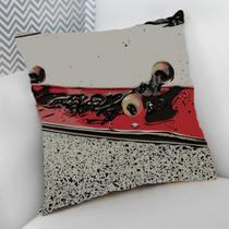 Almofada Decorativa Cheia c/ Zíper 40x40 Skate SK8 Skateboarding