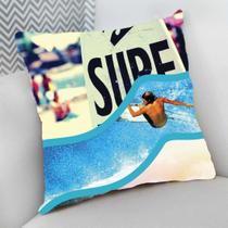 Almofada Decorativa Cheia c/ Zíper 40x40 Surf Surfista Praia