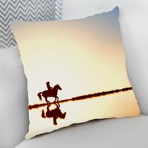 Almofada Decorativa Cheia c/ Zíper 40x40cm, Cavalo Manga larga