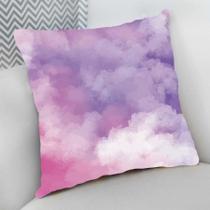 Almofada Decorativa Cheia c/ Zíper 40x40cm,Céu Rosa