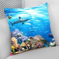 Almofada Decorativa Cheia c/ Zíper 40x40cm, Corais