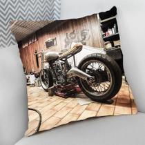 Almofada Decorativa Cheia c/ Zíper 40x40cm, Oficina de Moto Almofada Decorativa Cheia c/ Zíper 40x40cm, Oficina de Moto