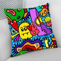 Almofada Decorativa Cheia c/ Zíper 40x40Infantil Kids Estampa Desenhos