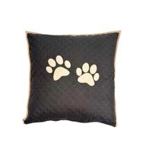 Almofada Decorativa Cheia Capa e Refil Impermeável Matelado 2 Patinhas para Pet