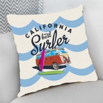 Almofada Decorativa Cheia Personalizada Surf Califórnia Kombi