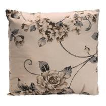 Almofada Decorativa Com Refil 2 Peças 200 Fios 100% Algodão - Estampa Samara Caqui