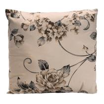 Almofada Decorativa Com Refil 2 Peças 200 Fios 100% Algodão - Estampa Samara Caqui