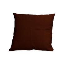 Almofada Decorativa de Couro Legítimo 45X45cm Bella Conhaque - Mozzelar