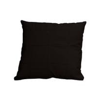 Almofada Decorativa de Couro Legítimo 45x45cm Bella Marrom - Mozzelar